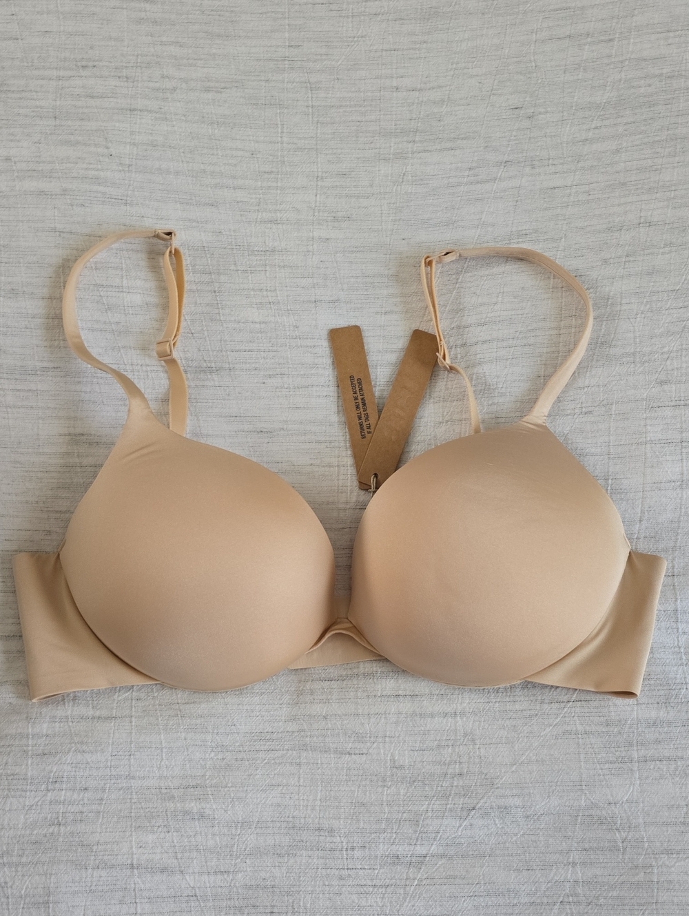 SKIMS Ultimate Push Up Plunge Bra Size:34C Sand